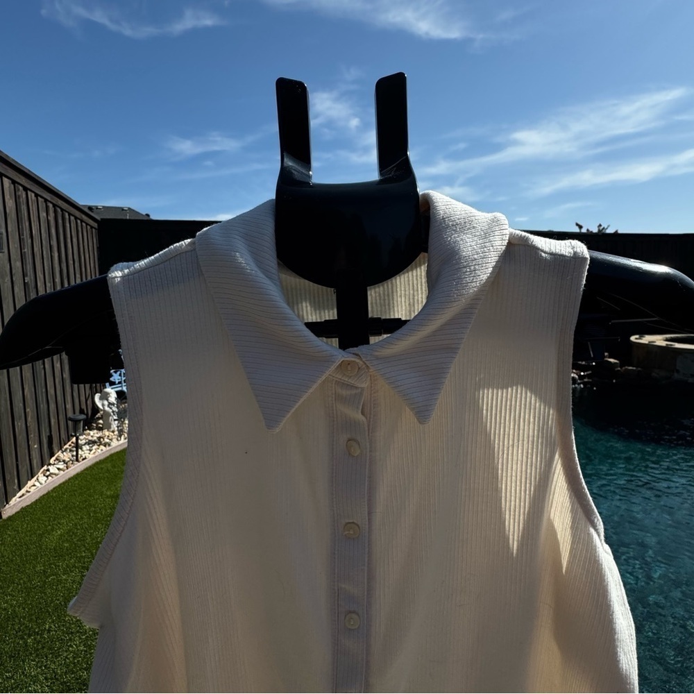 Torrid CreamSuper Soft Rib Sleeveless Top - Picture 7 of 11